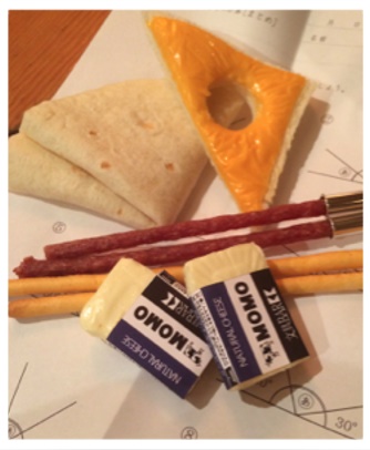 文具Barオリジナル文具フード  「鉛筆と消しゴム」