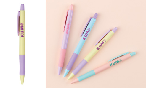 「KM136　KUM ボールペン」は、カラフルでポップなボールペンシリーズ。200円＋税