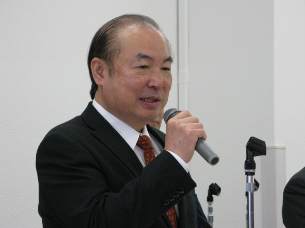 中田会長は「今年は昨年を上回る700名の来場を目標にしてます。来場者が増えると共に、多くの商談に繋がっています」と挨拶。