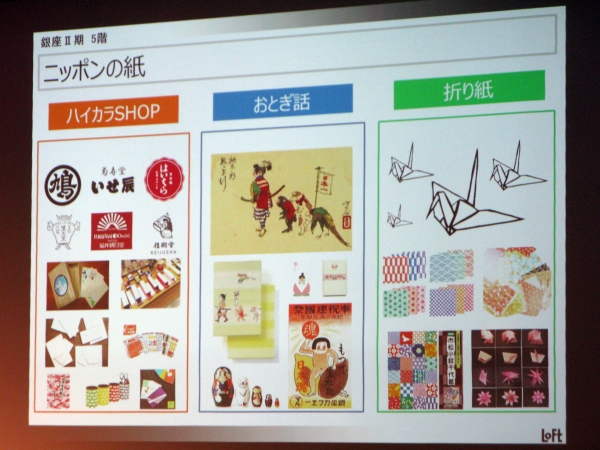 「５F 文具・ニッポンの紙」ハイカラSHOP、おとぎ話、折り紙