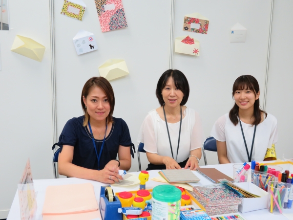 封筒手作り体験コーナー、大阪封筒会（イムラ封筒・コーキ封筒・羽車・富士封筒）