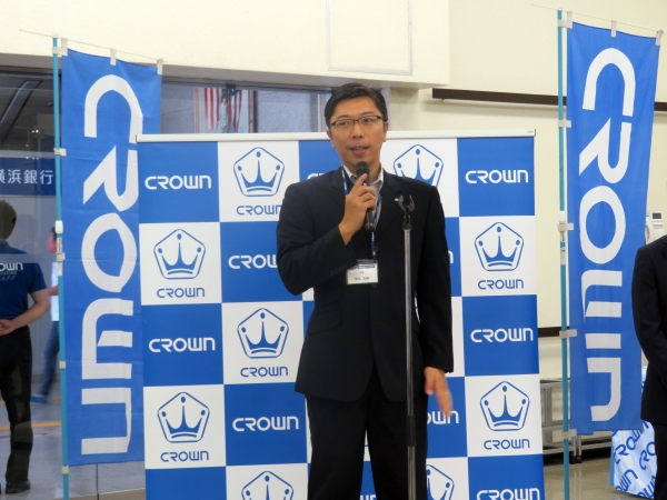 原田社長は「共同開催ということもあり短い時間ではありますが、内容の濃い展示会を目指します」と挨拶。