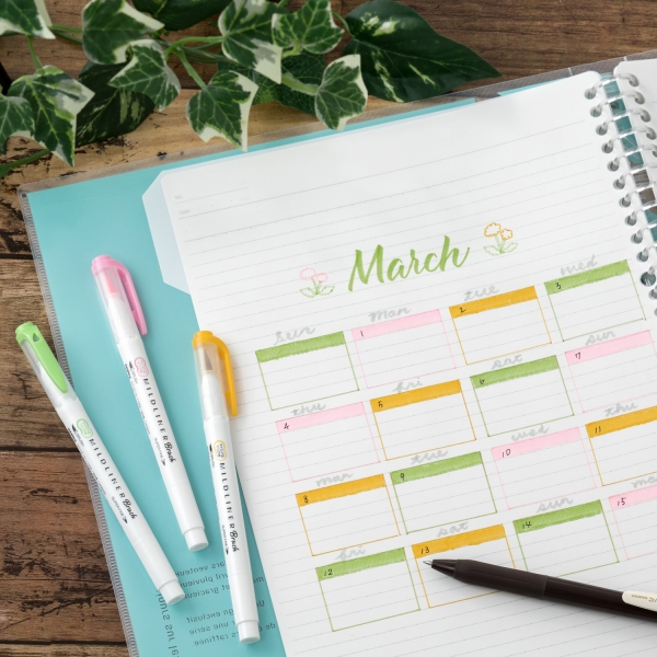 バレットジャーナルなど、手帳やノートを飾るデ ザインとして