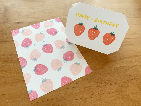 ≪いちごのグリーティングカード アレンジver.≫