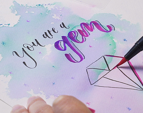 ハンドレタリングで混色が自在