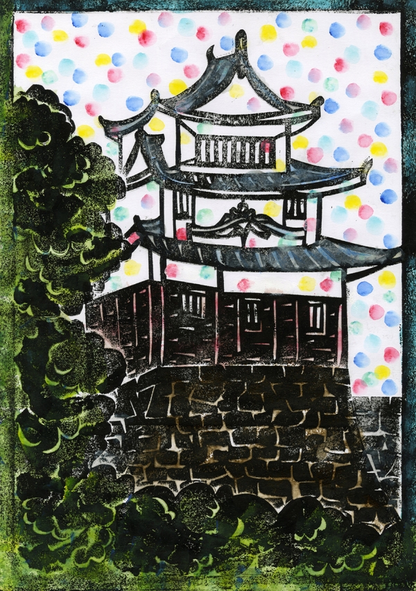 読売中高生新聞賞『可愛い丸亀城と かわいいおいり』