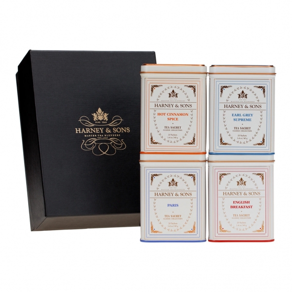 ・Aコース（対象：『ILIMILY』ゲルインキボールペン4色セット購入の方）＜賞品＞ 芳醇な香りで手書き時間をもっとすてきに！ニューヨークに本店を持ち、ライフスタイル・ティーブランドとしてのこだわりを貫く「HARNEY ＆ SONS」の紅茶、4ブレンド詰め合わせを抽選で10名様に。