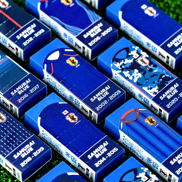 歴代のサッカー日本代表ユニフォーム柄
