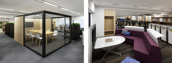 ■ワーカー同士のつながりを深めるグループワークに適した空間