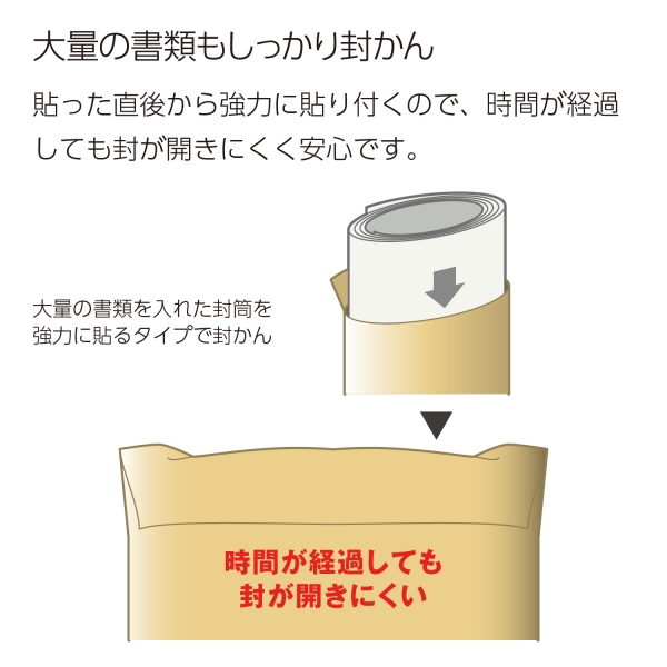 ②大量の書類、重量物もしっかり封かん