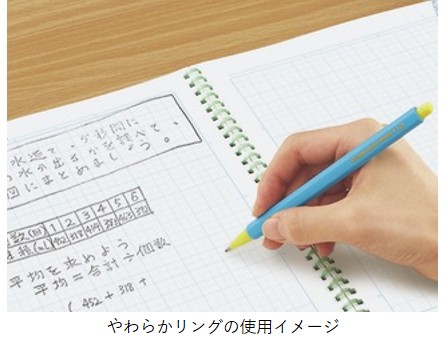 ●やわらかリングで端まで書きやすい