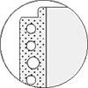 とじ穴部の補強加工（4枚重ね）