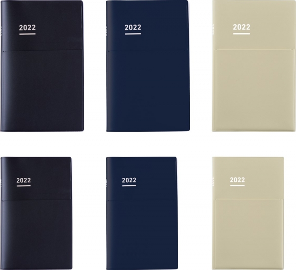 マットカバータイプ（上）「ジブン手帳Biz2022 Spring（マットカバータイプ）」A5スリムサイズ、税抜3,200円 （下）「ジブン手帳Biz mini2022 Spring（マットカバータイプ）」B6スリムサイズ、税抜3,000円