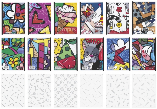 「ROMERO BRITTO キャンパスノート」ラインアップ