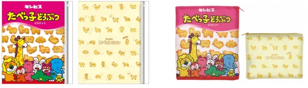 左：6ポケットクリアファイル+ファスナーケース　全2柄 価格：各748円  右：メッシュポーチセット　全1柄 価格：1,980円