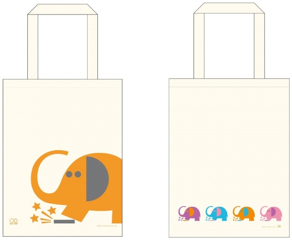 販売：オリジナルトートバッグ　全2柄 価格：各1,200円 約W280・H380mm ※取手の長さは含みません。