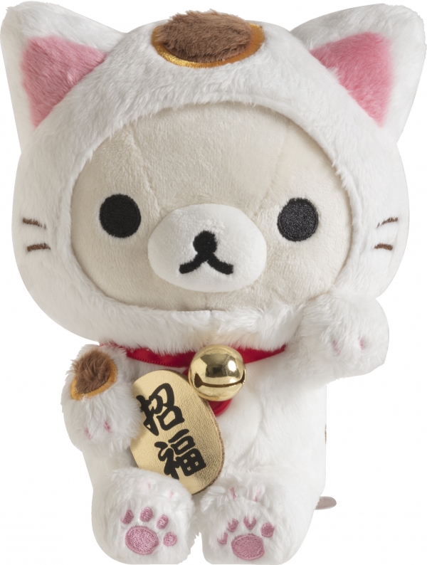 ■りらっくま茶房店舗　限定 ぬいぐるみ　2,420円（税込）「まねきねこになりきったコリラックマ」