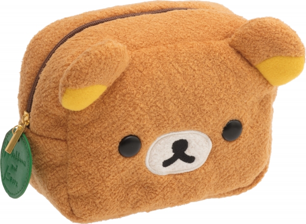 ■ぬいぐるみポーチ　リラックマ　2,200円（税込）「リラックマフェイス型のポーチ」