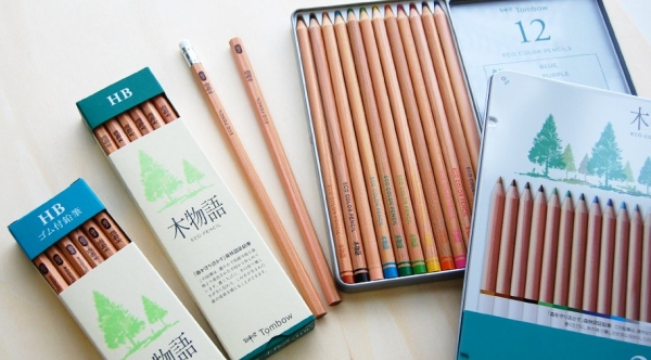 ゴム付鉛筆や色鉛筆もラインアップ