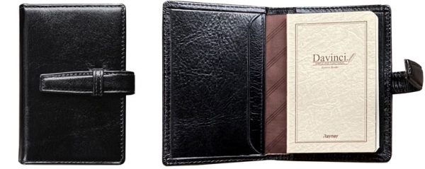 ■景品：本革製（スーパーロイス）ミニメモ　サイズ（W55・H87・D6mm　無地ノート 160ページ）