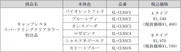 別注品　標準小売価格