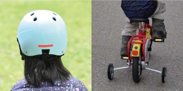 ヘルメットやペダルに