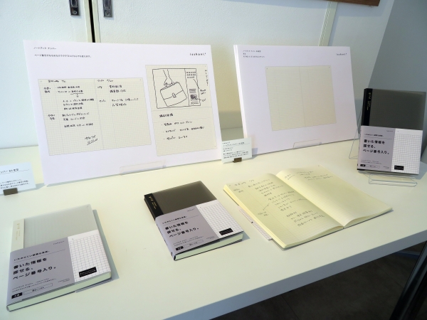 isshoni.シリーズ「ノートブック ナンバー」は、ページごとのタイトルを巻頭のインデックスに記録すると後から検索可能。ページ番号がななめなので、タテ・ヨコどちらでも使えます