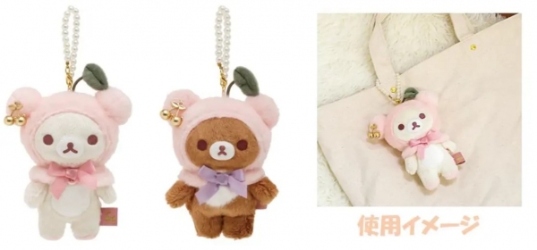 ぶらさげぬいぐるみ（各1,980円）：アクセサリー感覚でつけられるパールチェーン付♪