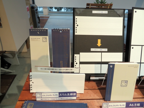 思い浮かんだメロディを逃さず素早くメモ。後で2小節ごとにちぎって並べ替えたり、弾き比べをして最高の1曲を創造「よんぶんのいちメモ スリム五線譜」メディアキューブ