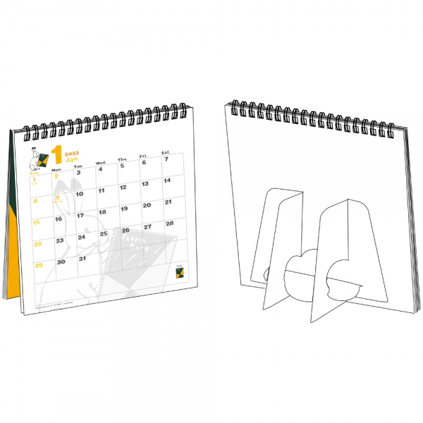  製品名：『2023年1月始まり　図案スケッチカレンダー』価格：1,320円（税込）