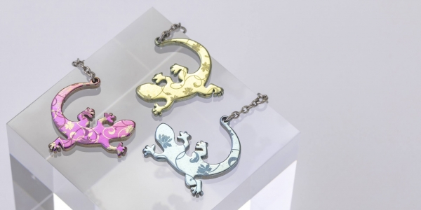 【注目出展社】ちいろ商品名：Ti-iro とかげちゃんピアス