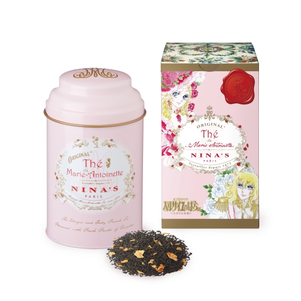 ＜ニナス オリジナル マリー・アントワネットティー 　誕生50周年記念 ベルサイユのばら展 プレミアムエディション／リーフ100g缶（3,132円）＞