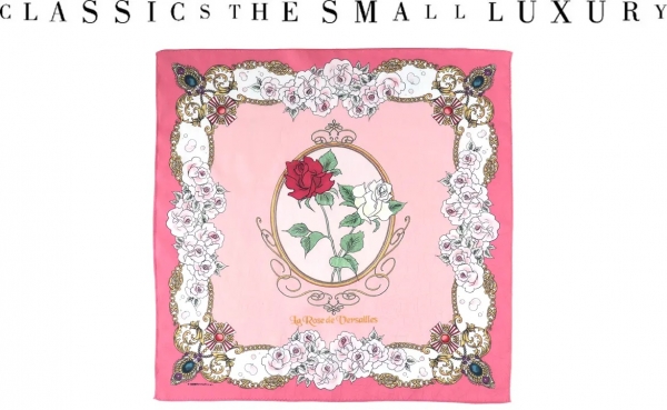 ＜「ベルサイユのばら展」オリジナルハンカチーフ「ベルサイユローズ」（2,750円）＞