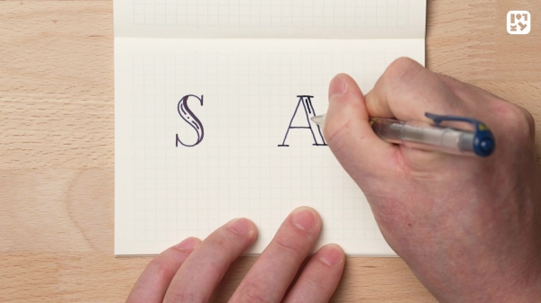 #05 装飾タイプライター文字  　印刷されたような文字に華やかに飾ります