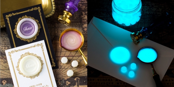 左：シャイニングパープル、右：グローブルー