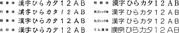 書　　　体：