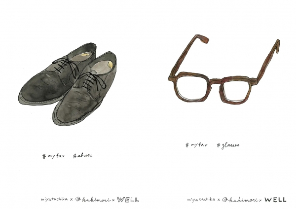 お客様それぞれが持ち寄る大切な品々 myfav をイラストレーションに