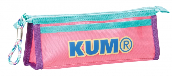 「KUMカラーブロックペンケース」ピンク