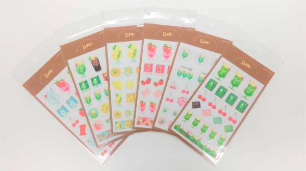 ⑤透明シール(全6種)・・・308円