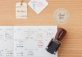 シヤチハタ 手帳や日記 メッセージカードアレンジしやすい ミニサイズ「回転デコレーションスタンプmini」