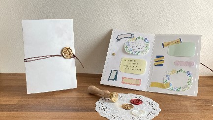 シーリングスタンプに挑戦！ メモボードにもなる寄せ書きカード