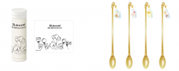 左：ミニボトル　2,000円（税込2,200円） 右：チャーム付きマドラー（全4種）　各1,100円（税込各1,210円）