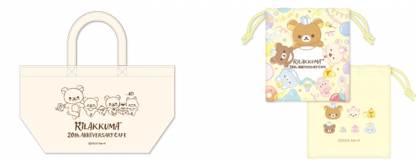 左：ランチトート　1,800円（税込1,980円） 右：巾着　1,200円（税込1,320円）