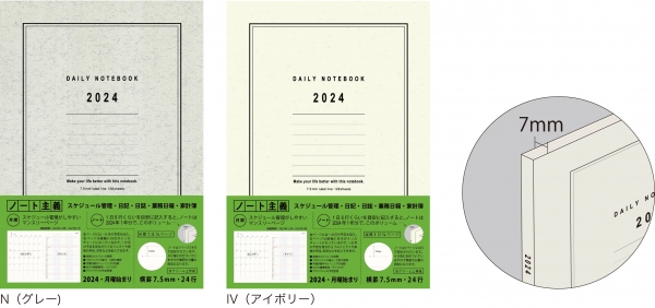 ①「1日1/4ページタイプ」（2024）