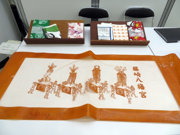 注染（ちゅうせん）技法のてぬぐい型紙　㈱ナカニ／にじうら