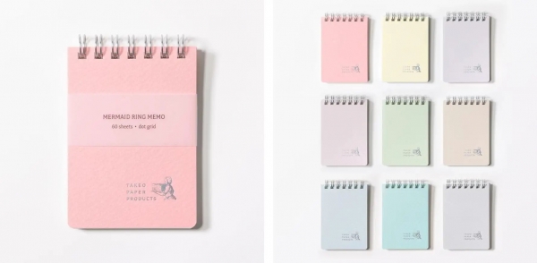 ●＜ロフト限定＞マーメイド紙のリングメモ(竹尾)・・・385円