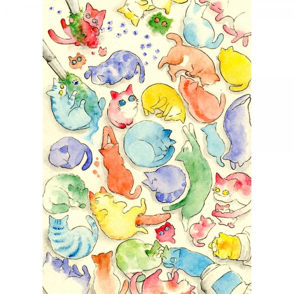 【呉竹水彩アートコンペ2022】準グランプリ「水彩猫具」 74W（茨城県）