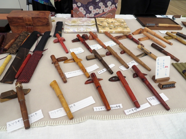 自社製「木製万年筆」14Kペン先　風雅