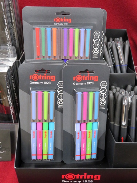 染料系インクのカラフルなライナー。繊細な作業にもぴったりな0.4ｍｍのフェルトペン「rOtring水性ライナー」ホルペイン画材