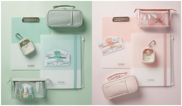 mitteシリーズ（新色）　※ハンズ先行発売　  クリアポーチ メッシュ　マチ　各色　1,705円